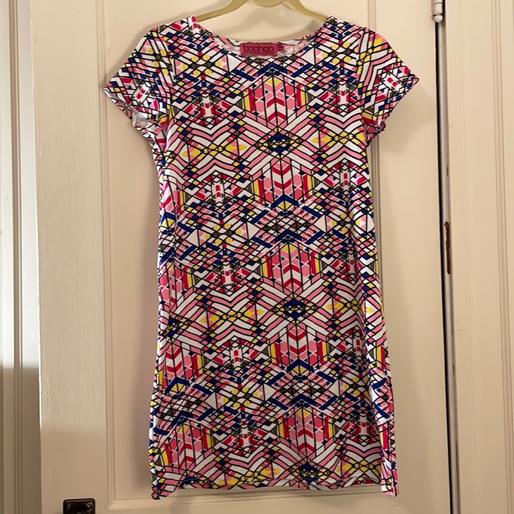 Boohoo geometric pattern minidress